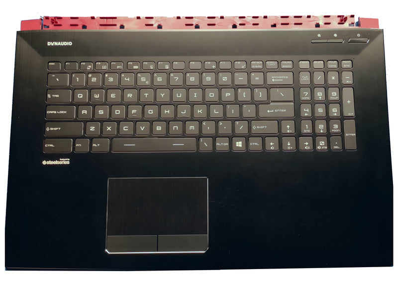 OEM MSI GE72VR 6RF 7RF Palmrest Black RGB Keyboard, No Touchpad GRADE-B