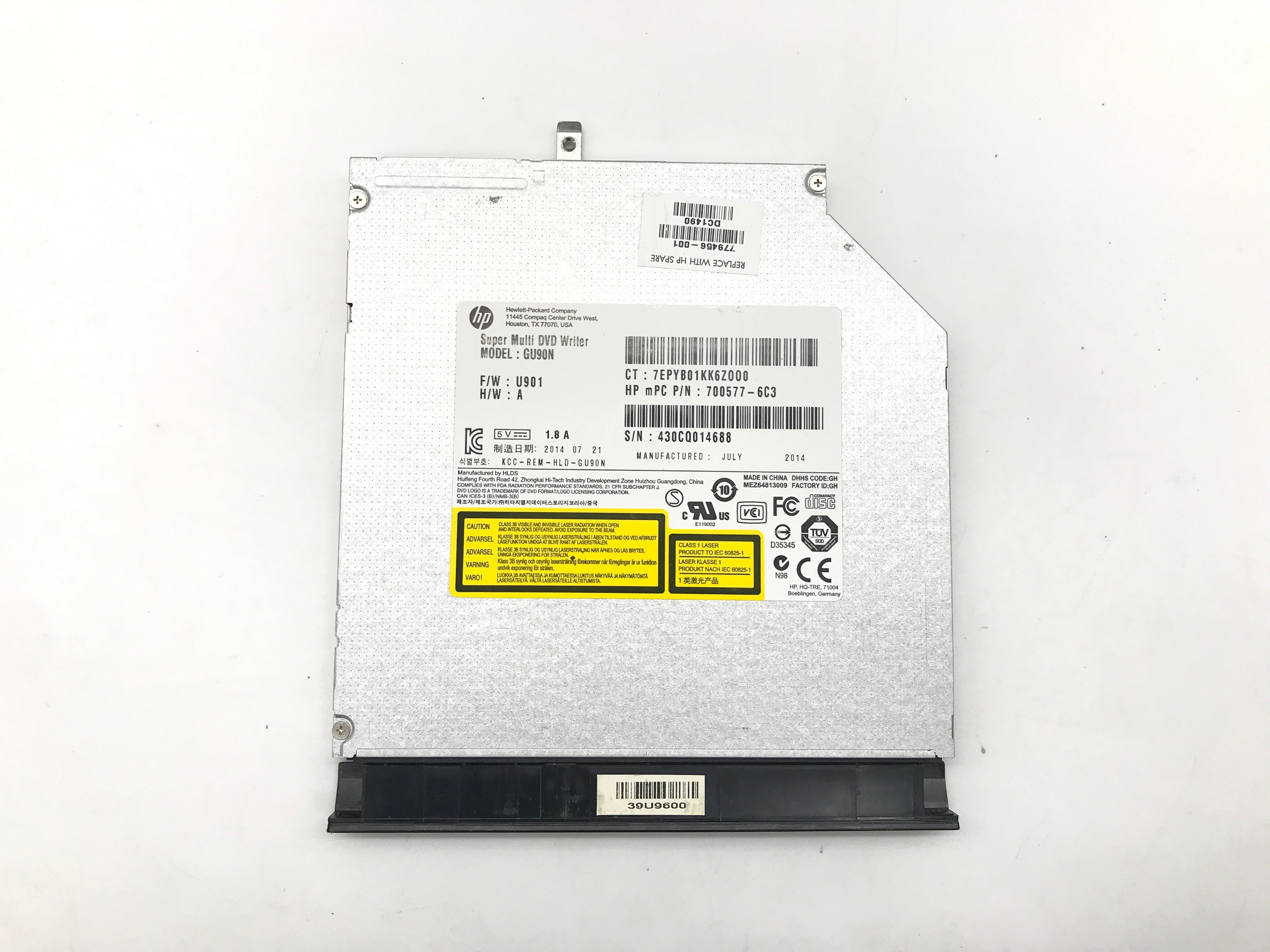 HP Pavilion 15-N Disk Drive 779456-001