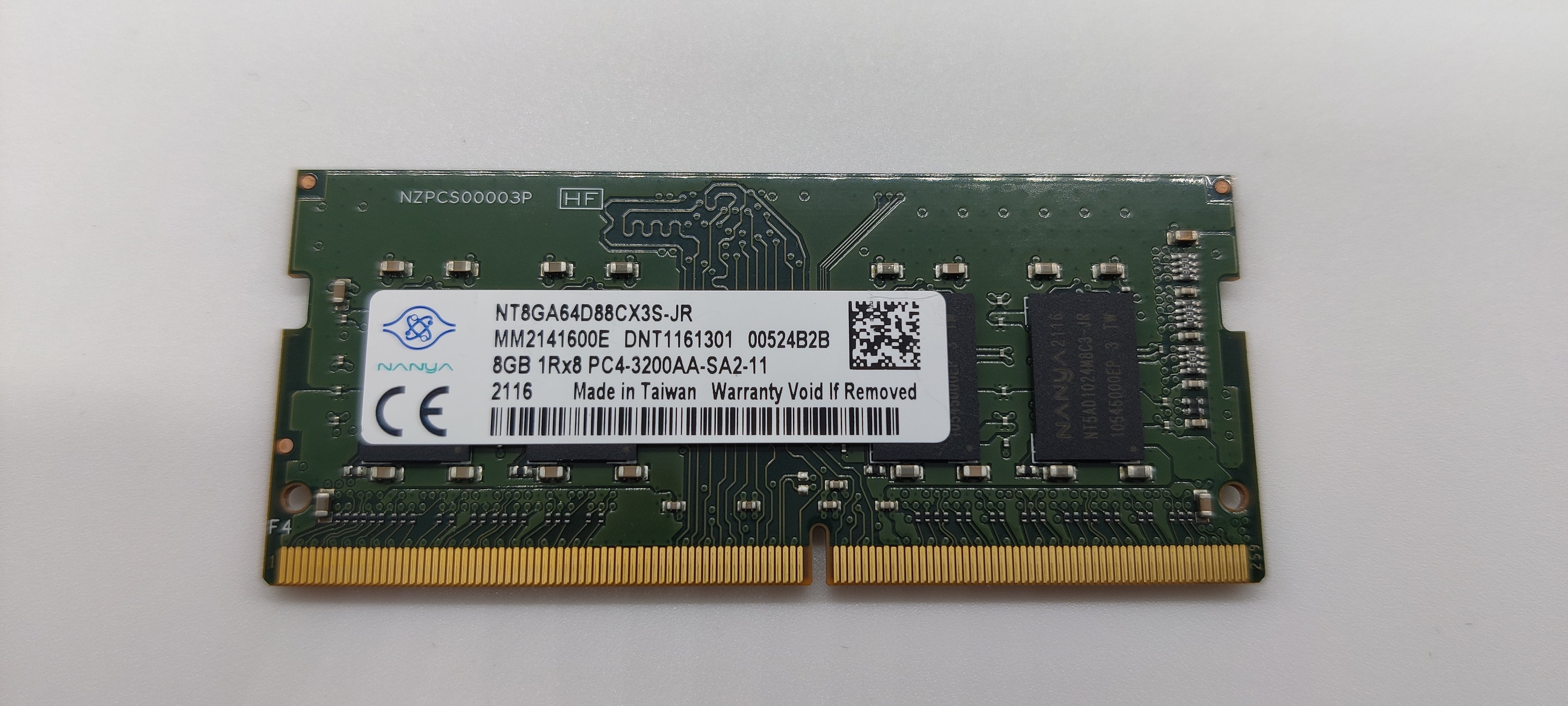 NT8GA64D88CX3S-JR GENUINE NANYA MEMORY LAPTOP8GB 3200MHz
