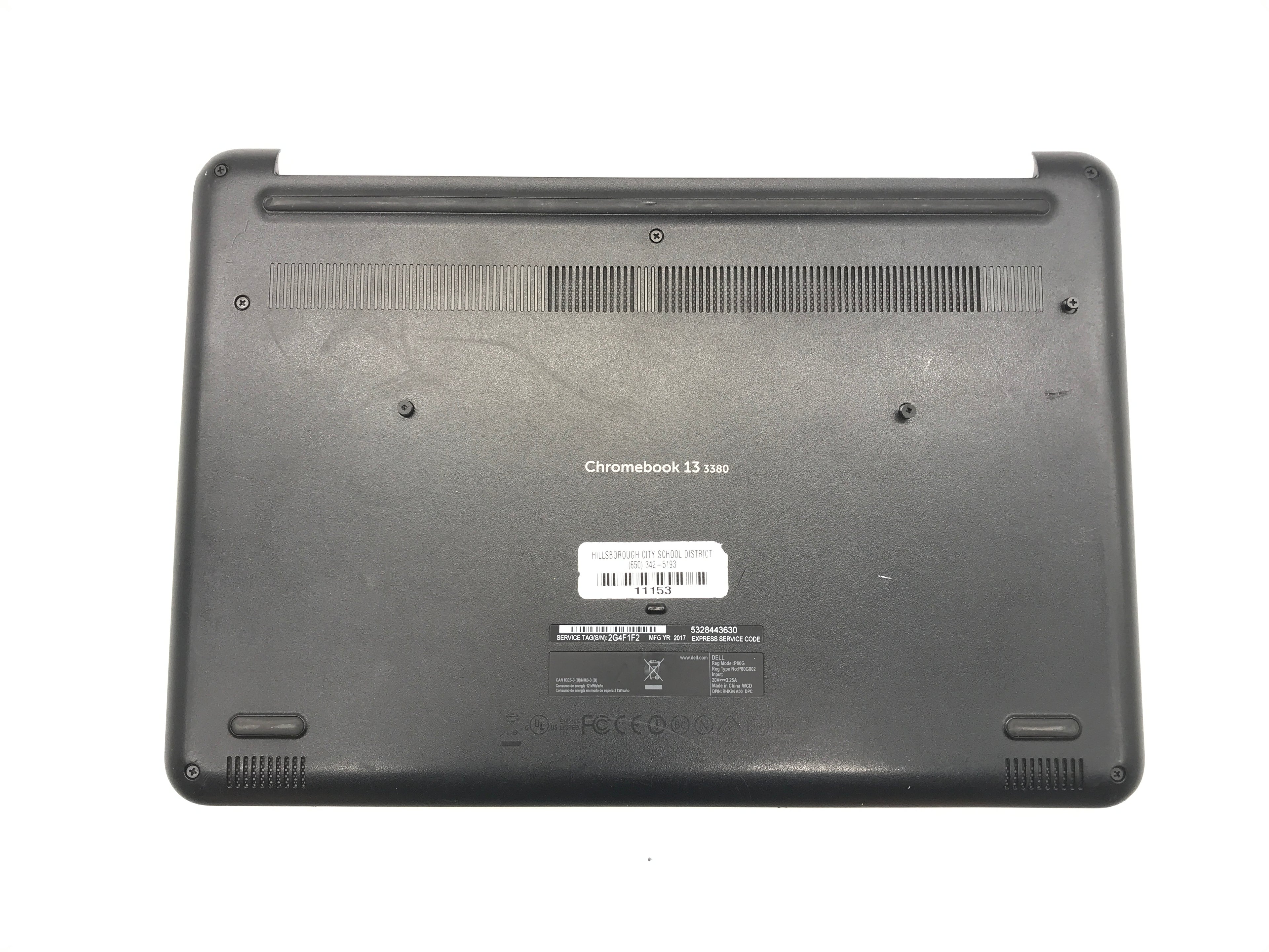 Dell Chromebook 13 3380 Bottom Cover 0THCRY