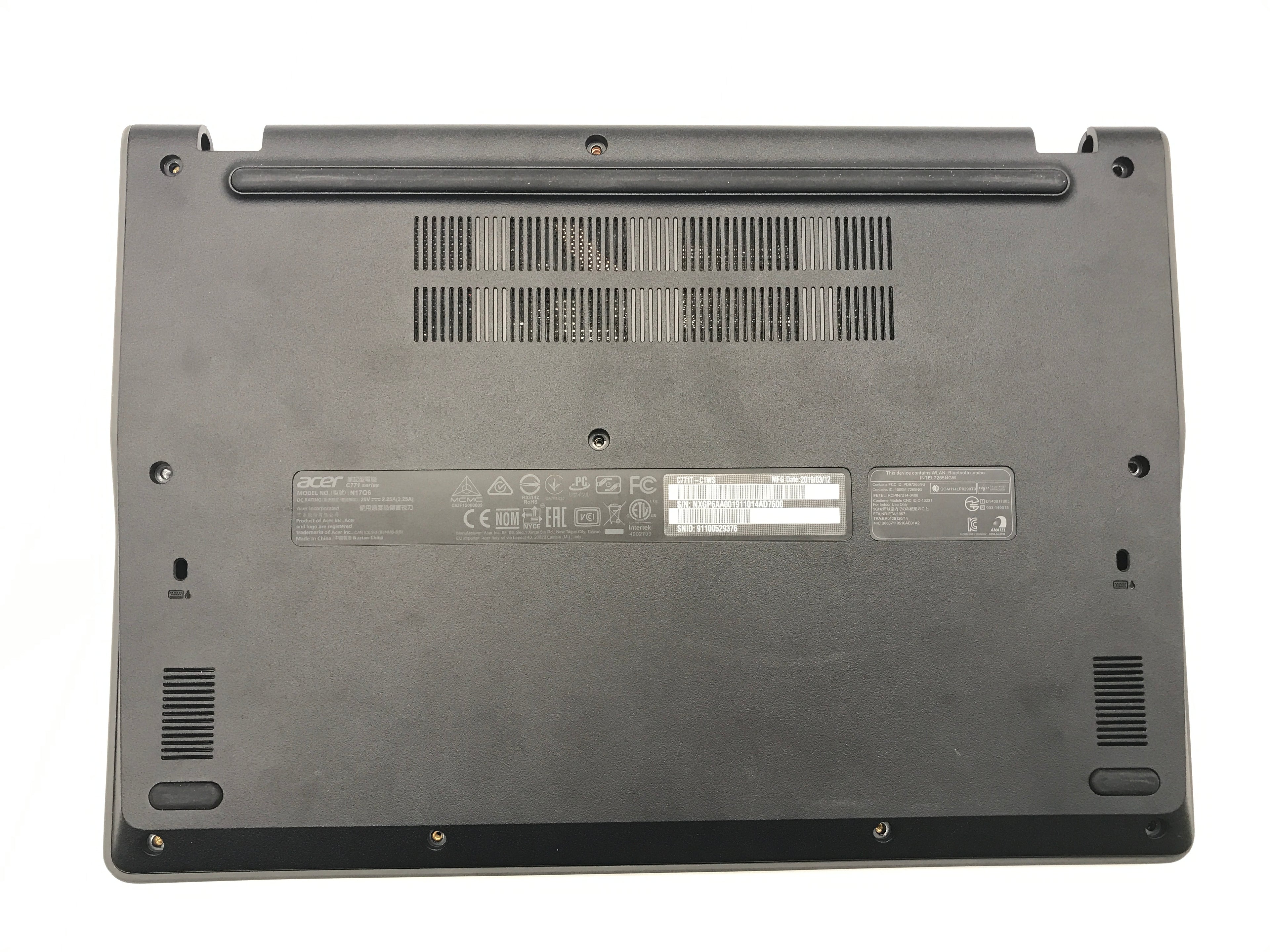 Acer Chromebook C771-C4TM Palmrest Keyboard Bottom Cover EAZHD001010
