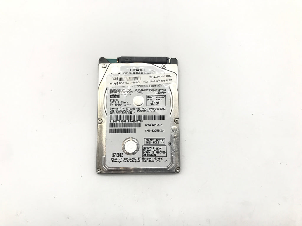 250GB 2.5" SATA III Laptop Hard Drive 7mm mixed brands