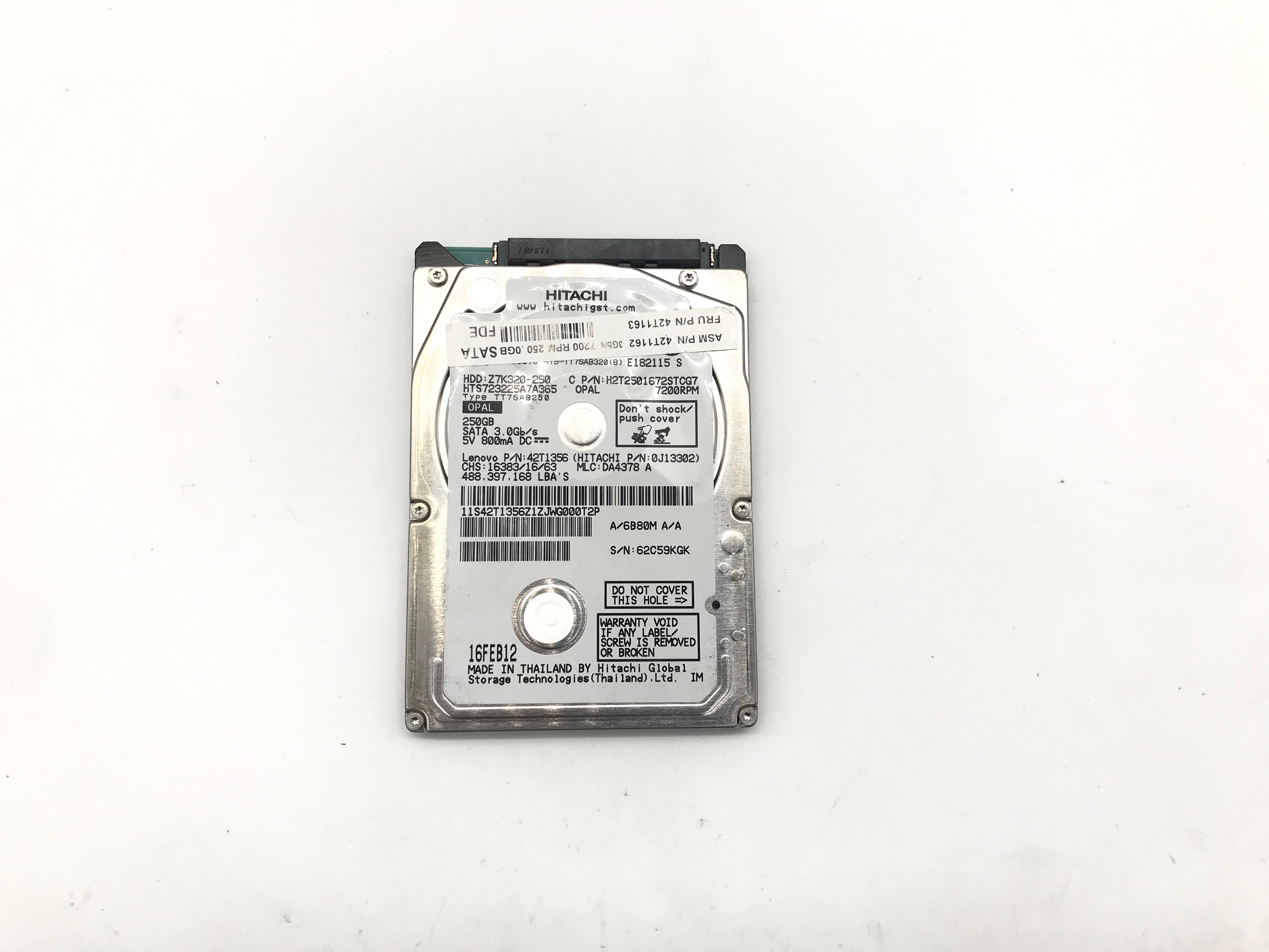 250GB 2.5" SATA III Laptop Hard Drive 7mm mixed brands