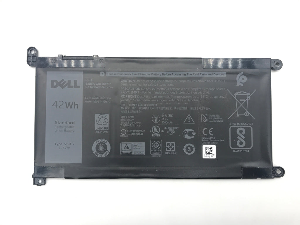 Dell 11 Chromebook 3180 3189 5190 Li-ion Battery 42Wh 11.4V 51KD7