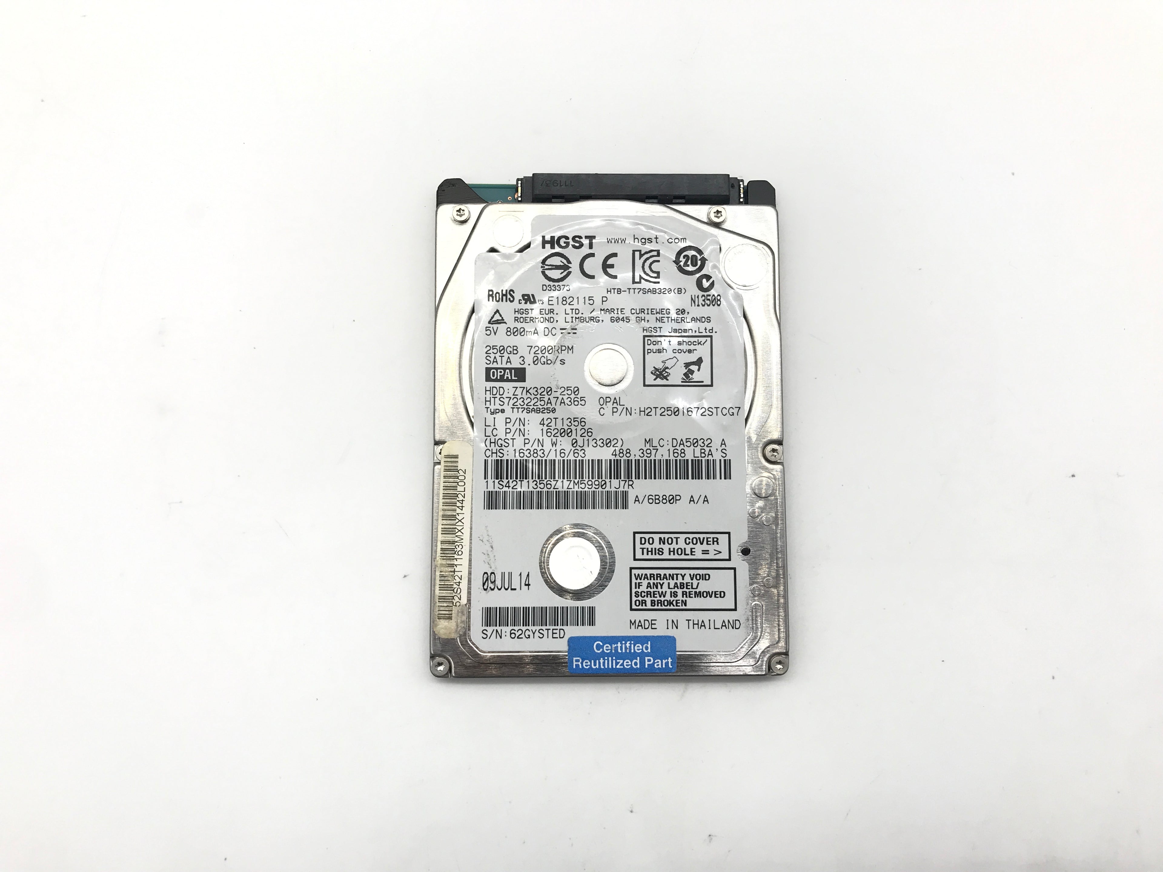250GB 2.5" SATA III Laptop Hard Drive 7mm mixed brands