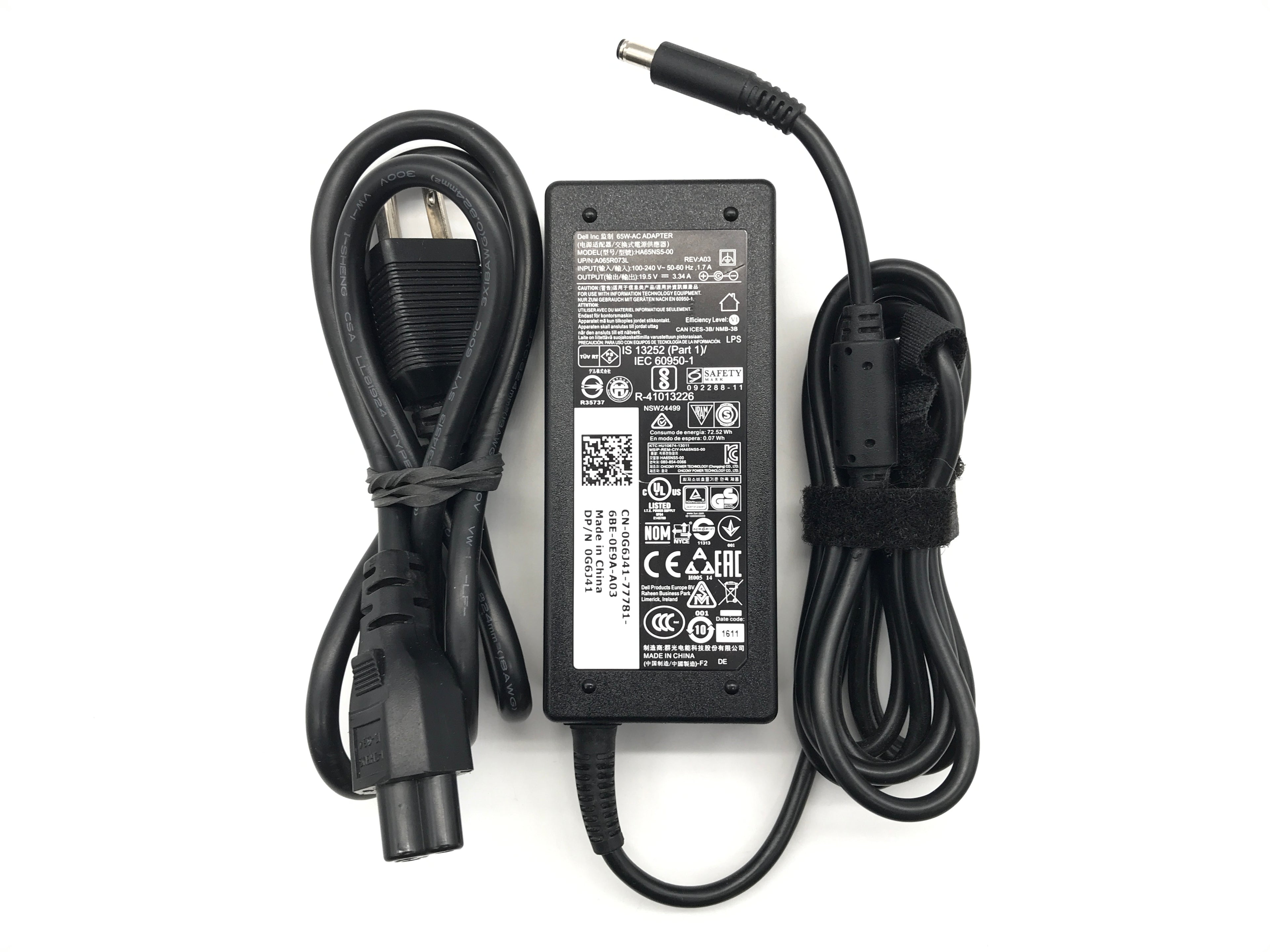 Genuine Dell Latitude 3320 3330 3340 3420 3440 3520 3540 65W Charger AC Adapter
