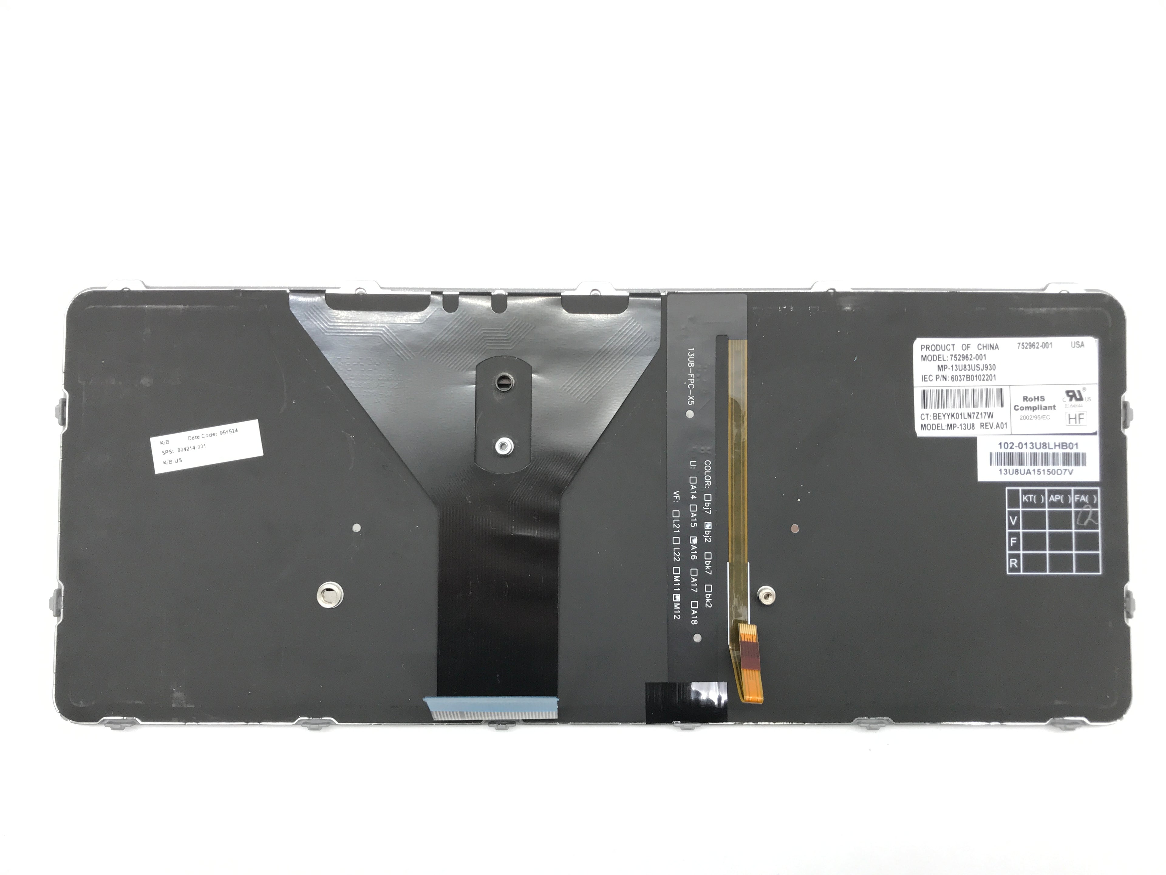 HP Elitebook Folio 1020 Keyboard 804214-001