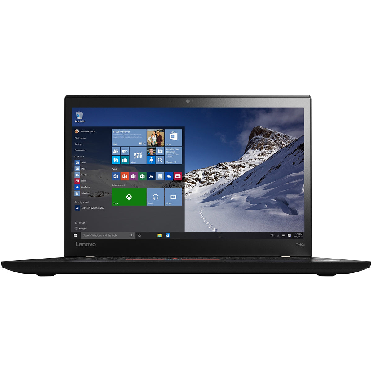 LENOVO THINKPAD T460S 14.0" FHD INTEL CORE I7-6600U 2.60 GHZ - 8GB RAM, 256GB SSD - Touchscreen, Backlit Keyboard, Webcam, Bluetooth - Windows 10 Pro
