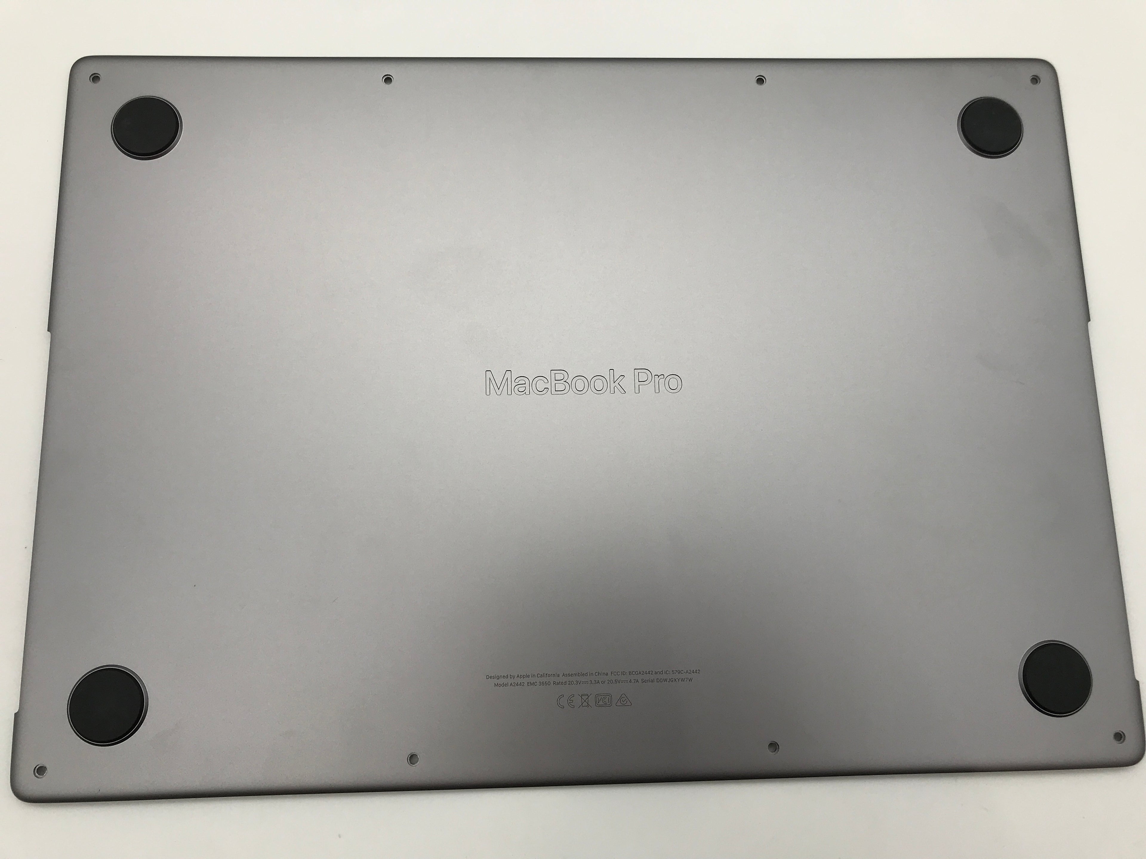 Apple MacBook Pro A2442 2021 OEM 14" Space Gray Bottom Case Cover 613-20836-A