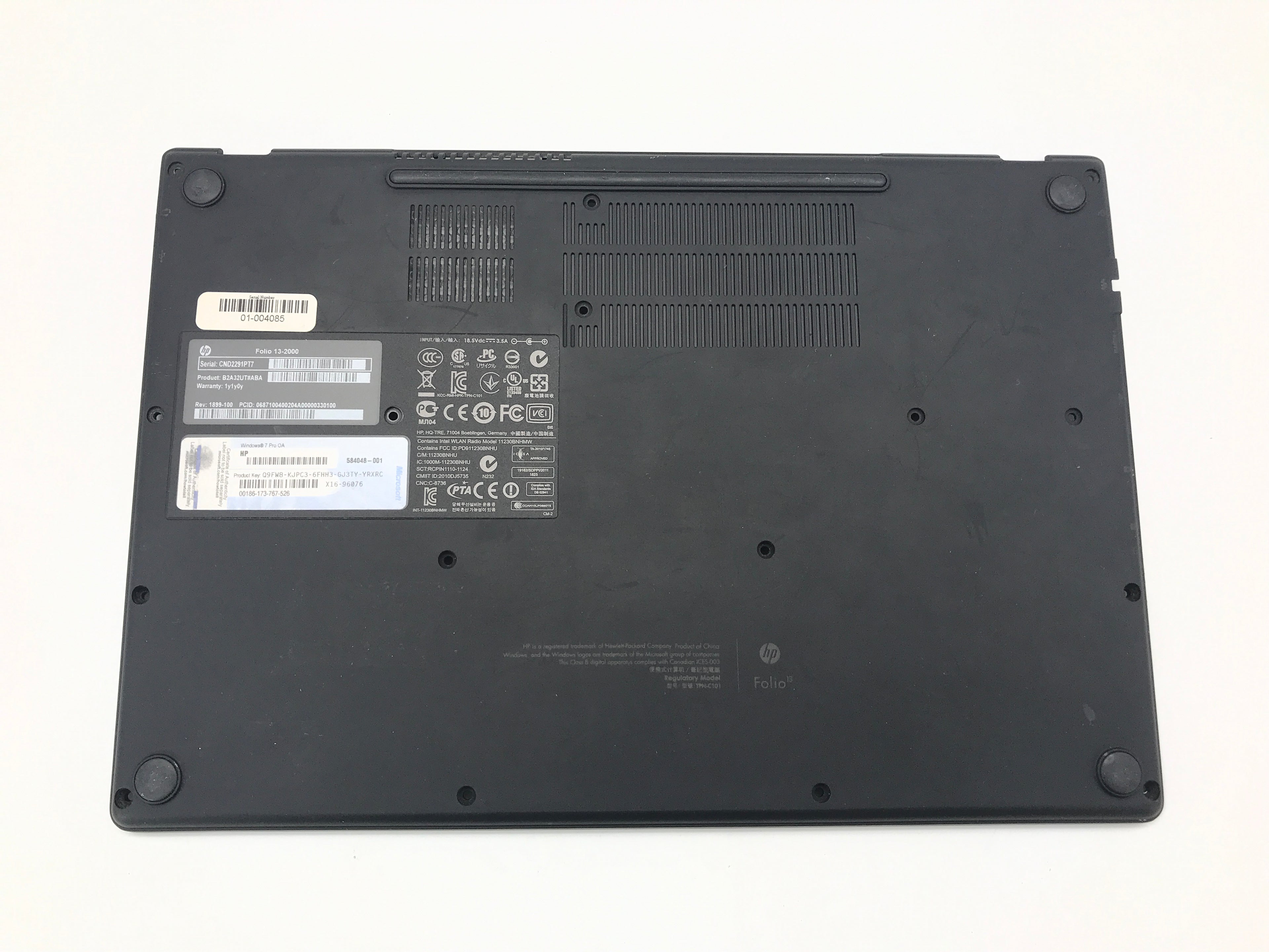 HP Folio 13-2000 Bottom Cover 672356-001