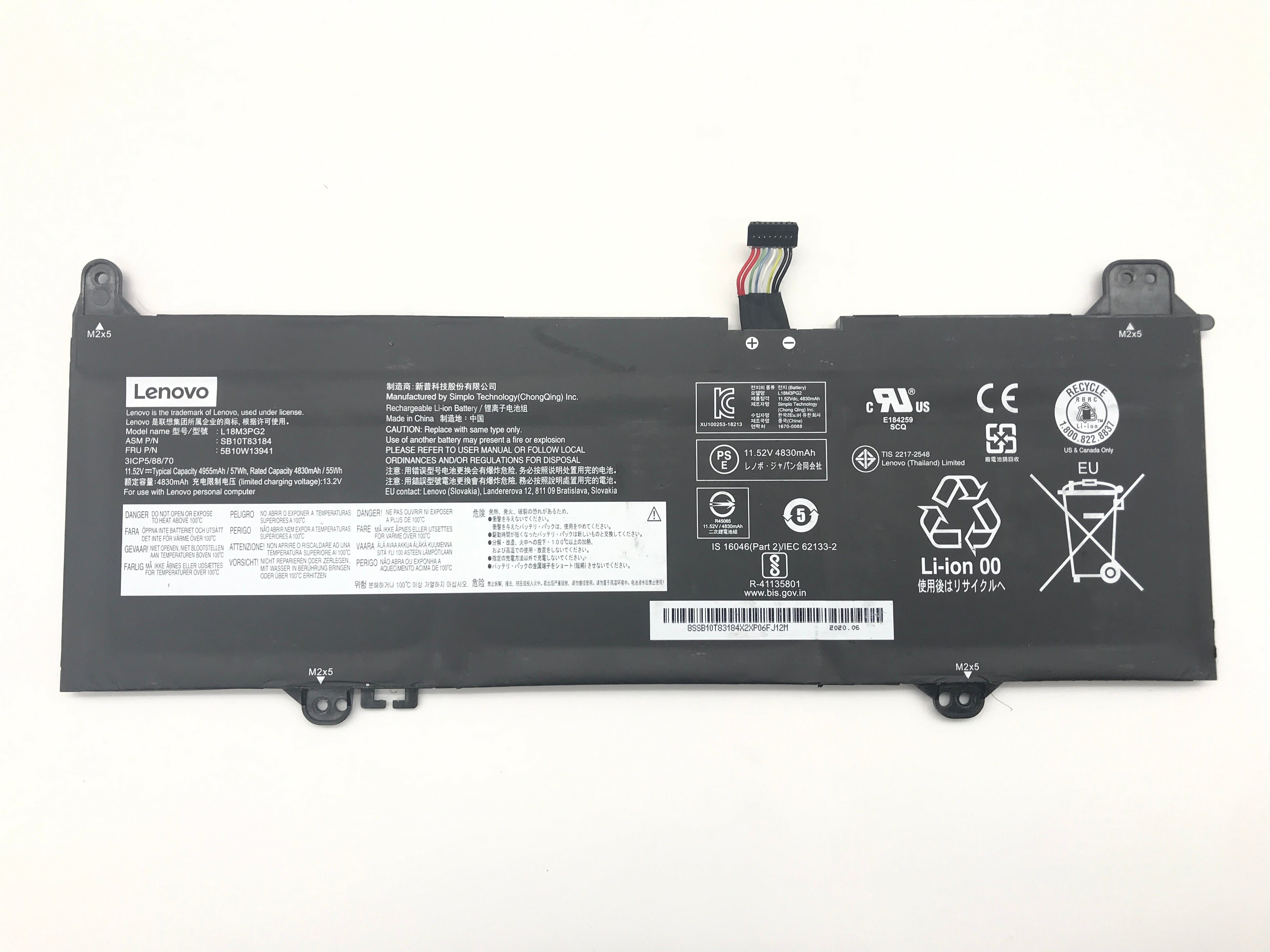 Genuine Lenovo Battery Chromebook S345-14AST 14E L18D3PG2 L18L3PG2 L18M3PG2