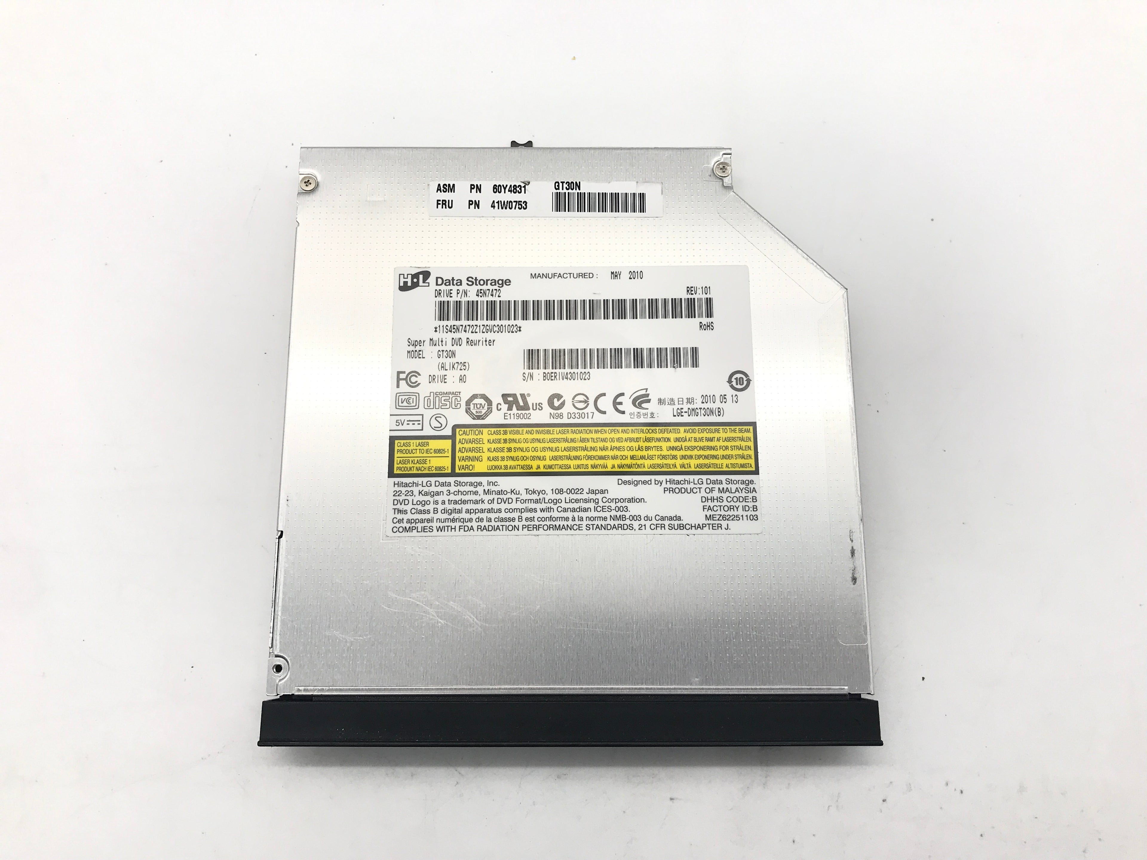 Lenovo Thinkpad SL520 DVD Rewriter 45N7472